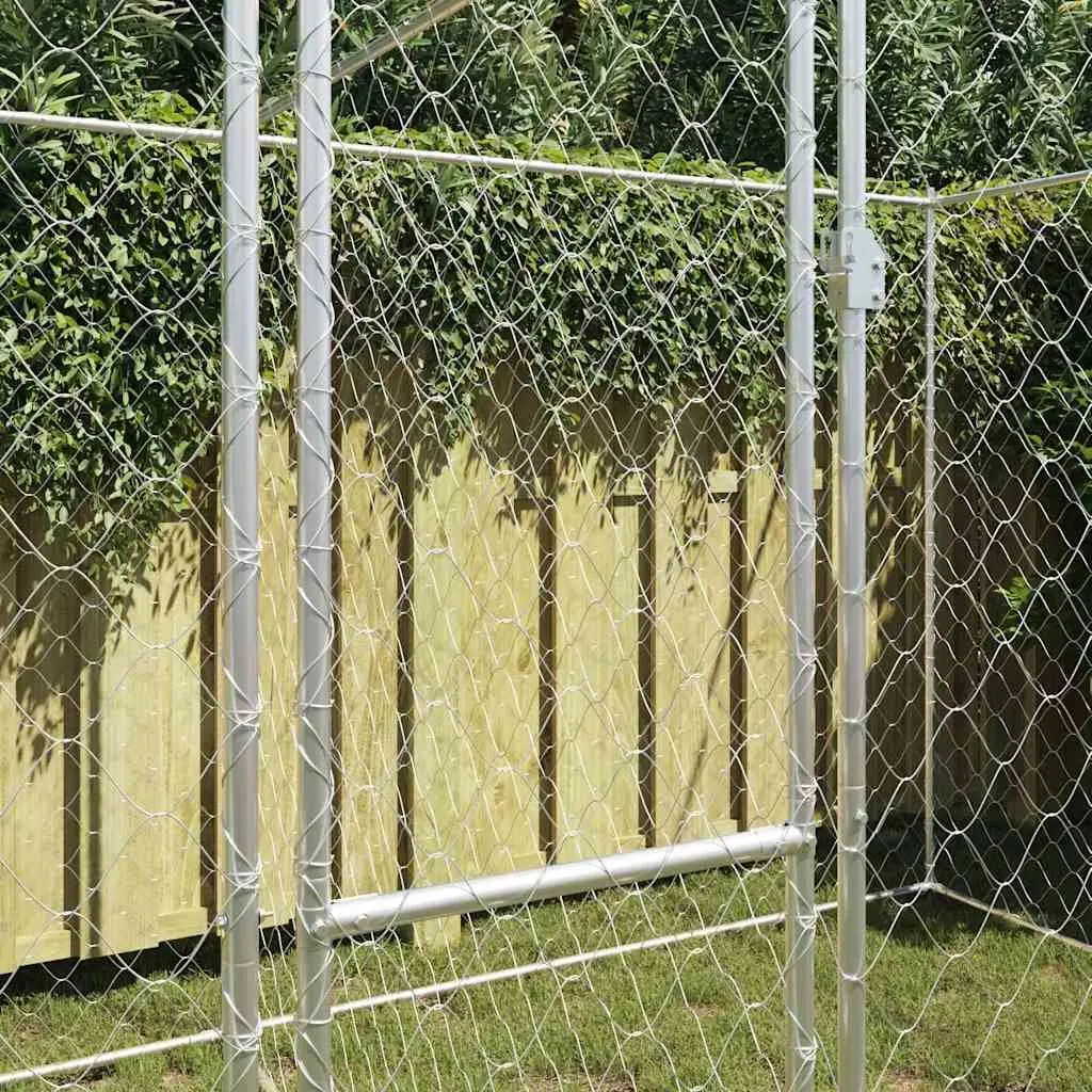 Dog Cage Outdoor Large Breed 400x200x200cm Silver Galvanised Steel