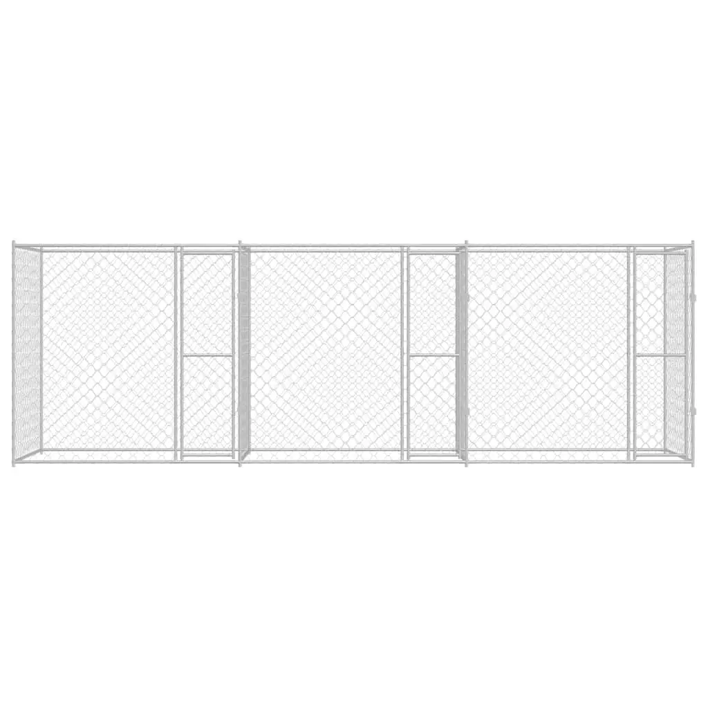 Dog Kennel Outdoor Large Breed Galvanised Steel 600 x 200 x 200 cm