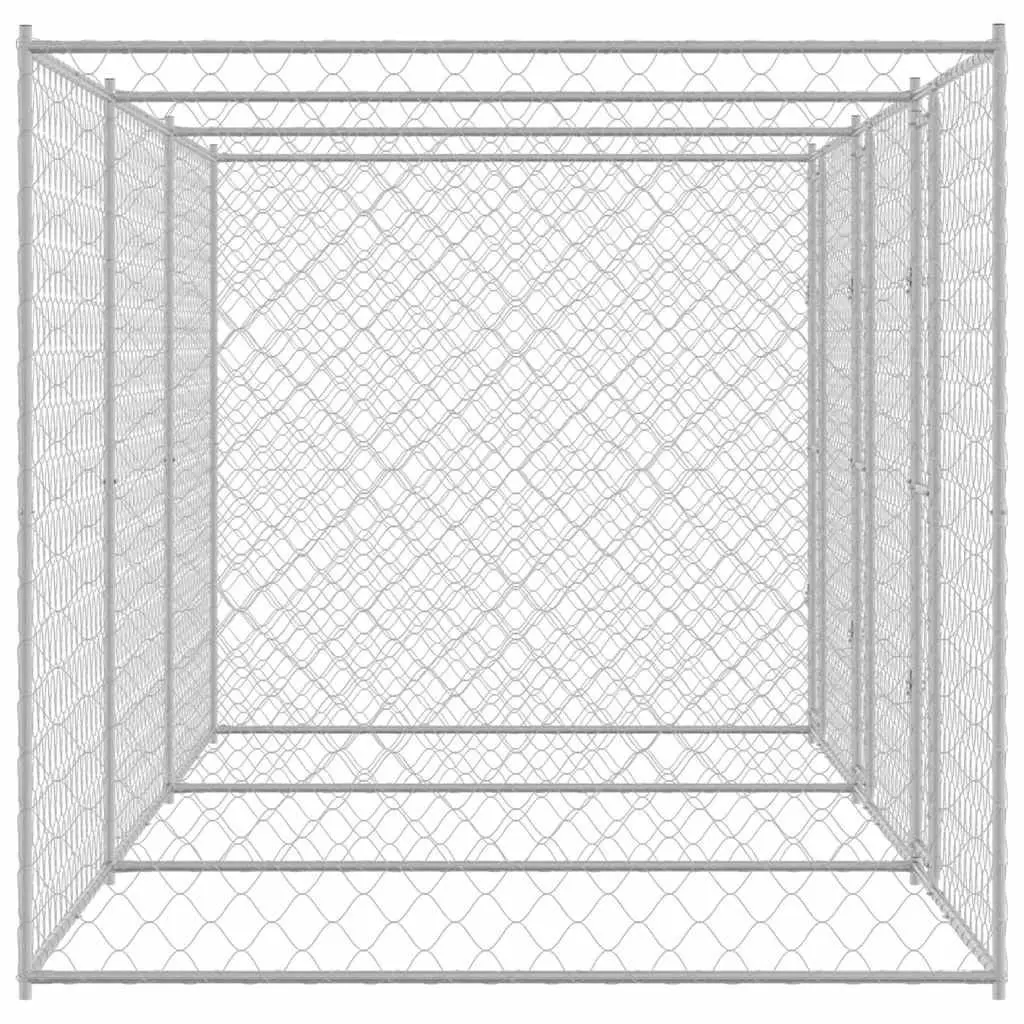 Dog Kennel Outdoor Large Breed Galvanised Steel 600 x 200 x 200 cm