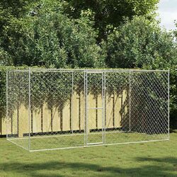 Dog Cage Dimensions: 400 x 200 x 200 cm in Silver Steel
