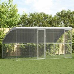 2-Piece Galvanised Steel Chicken Cage - Dimensions: 400 x 200 x 200 cm
