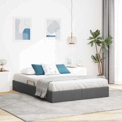 Specifications for 137x190cm Grey Fabric Storage Bed
