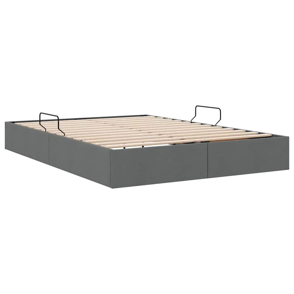 137x190cm Grey Fabric Storage Bed