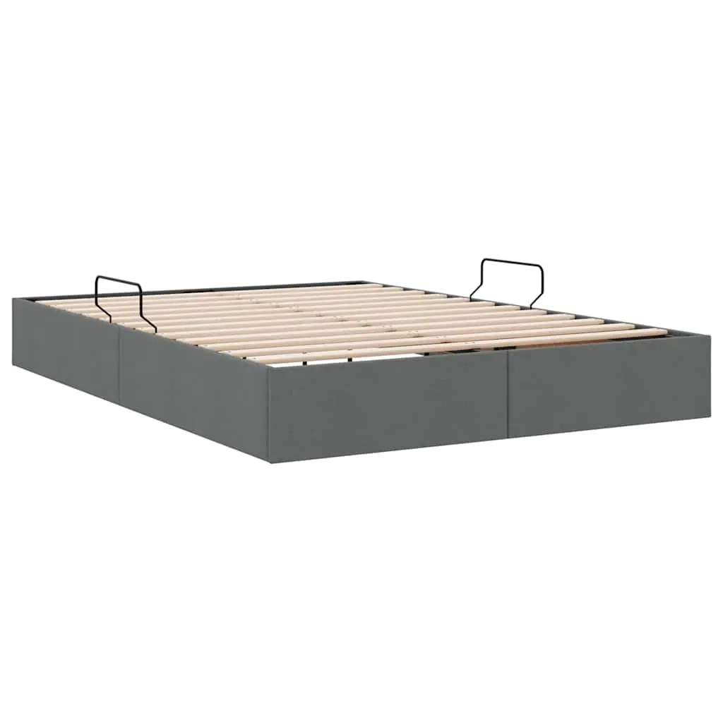 137x190cm Grey Fabric Storage Bed