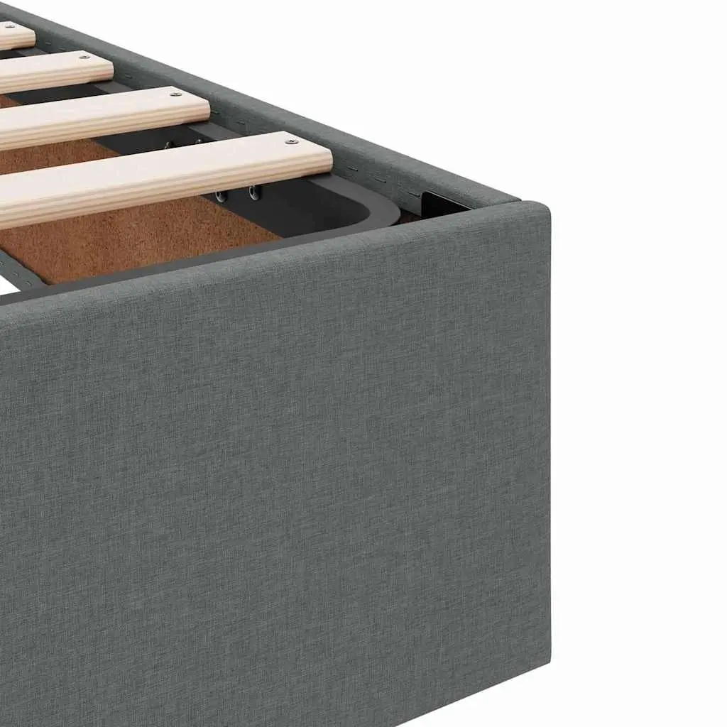 137x190cm Grey Fabric Storage Bed