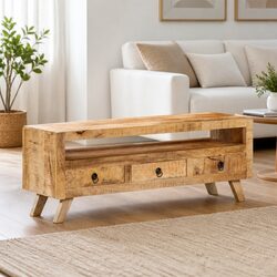 Brown Wooden TV Cabinet: Dimensions 110x30x40cm