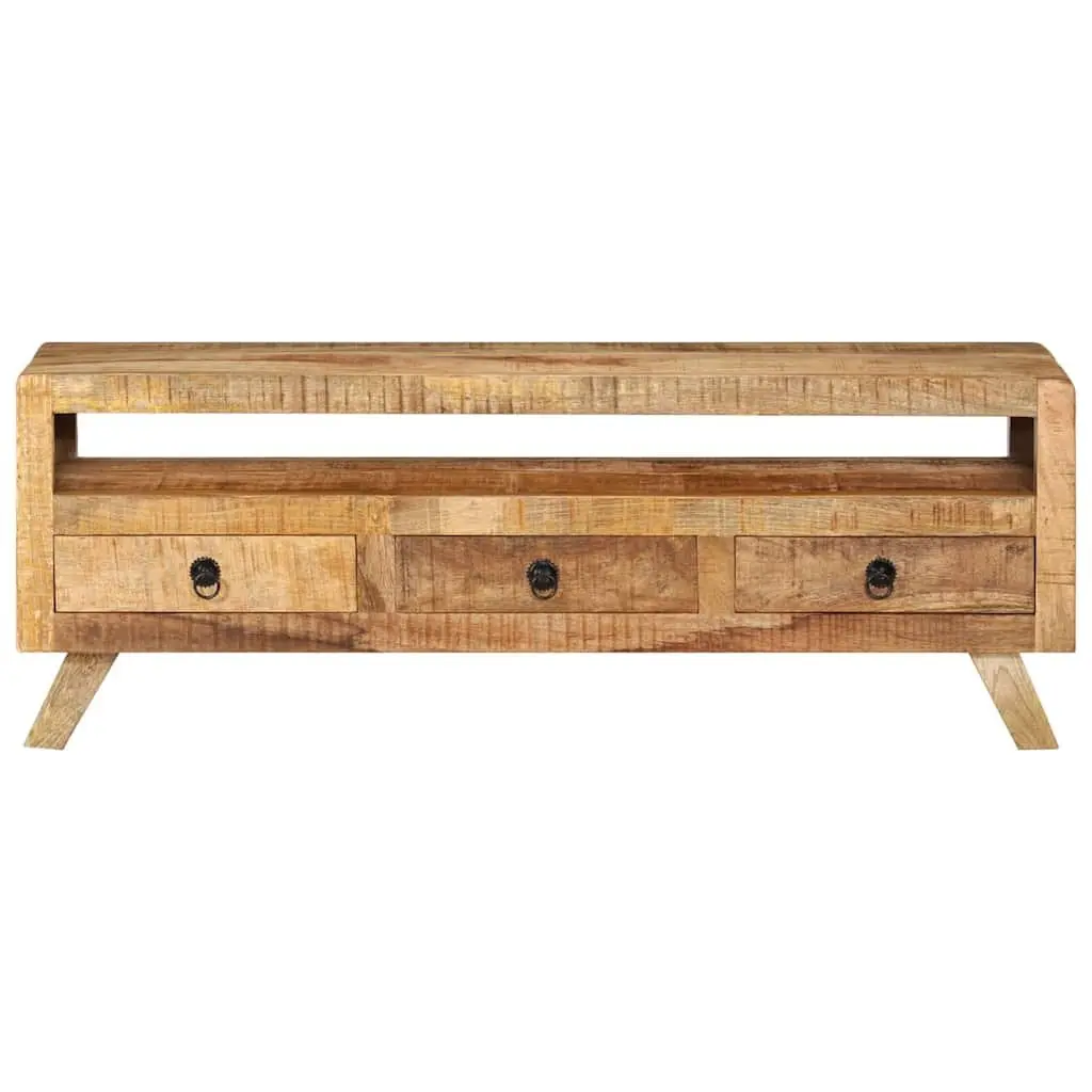 TV Cabinet Living Room 110x30x40cm Brown Wooden Storage Drawers Shelf Unit