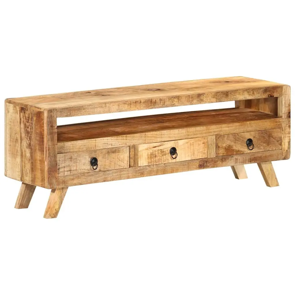 TV Cabinet Living Room 110x30x40cm Brown Wooden Storage Drawers Shelf Unit