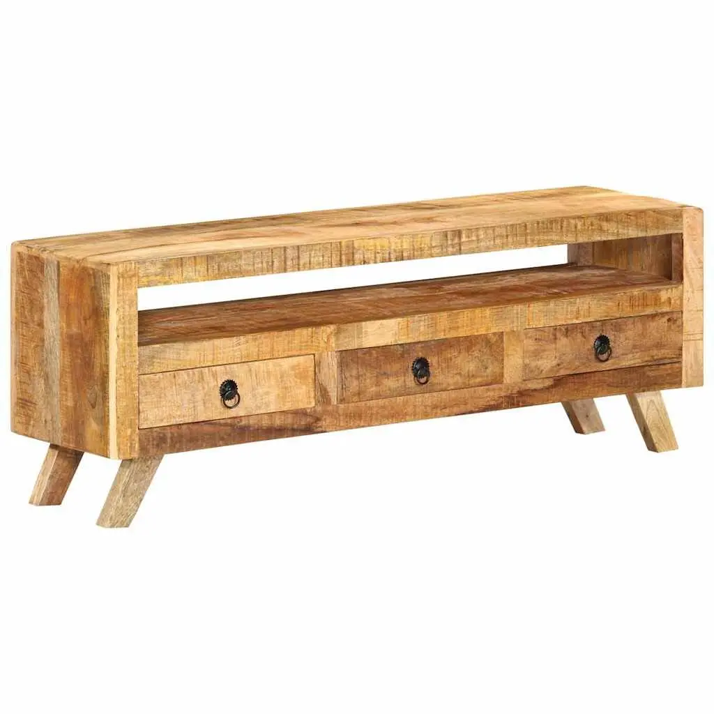 TV Cabinet Living Room 110x30x40cm Brown Wooden Storage Drawers Shelf Unit