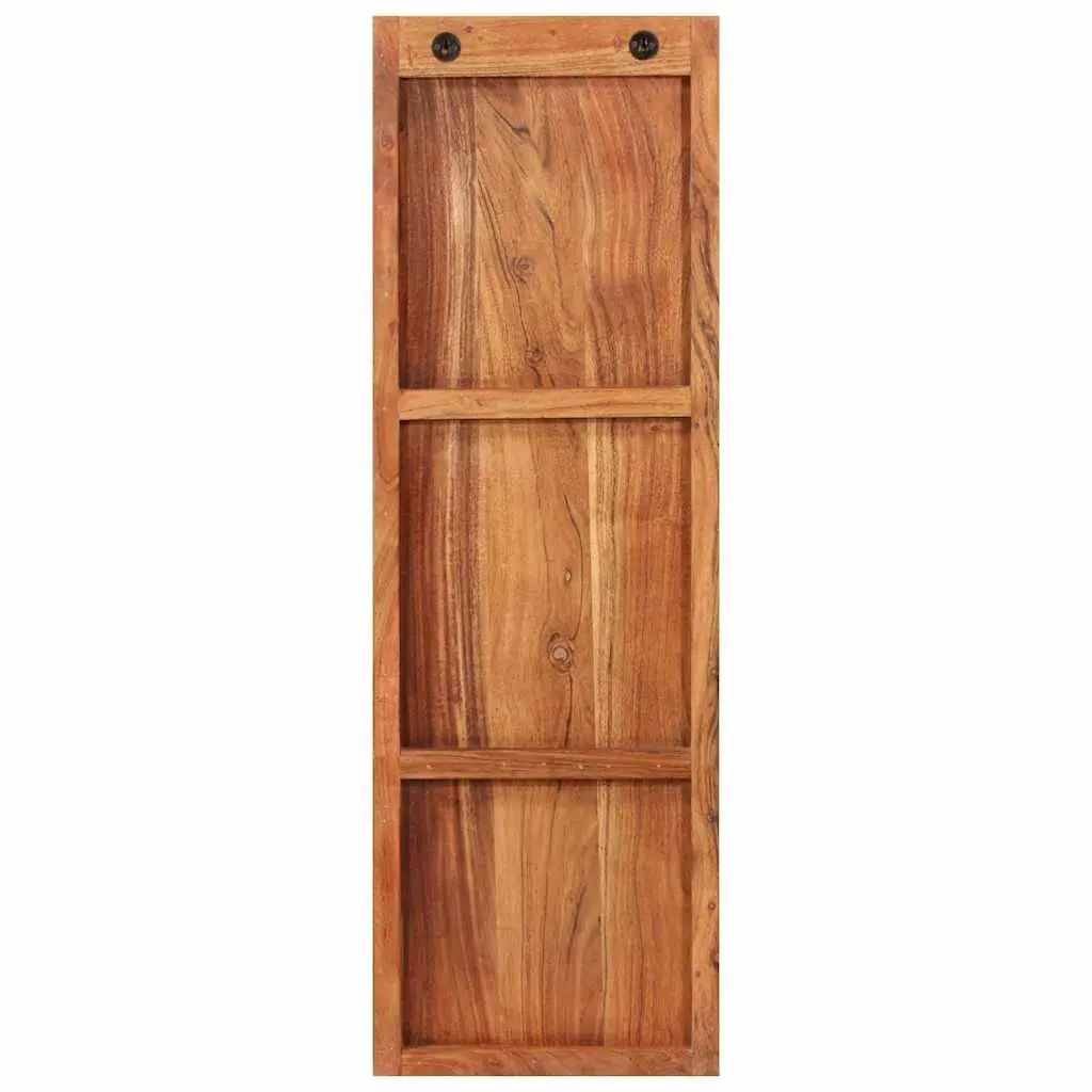 Wall-Mounted Coat Rack Set 2 pcs Solid Acacia Wood Hooks Entryway Storage