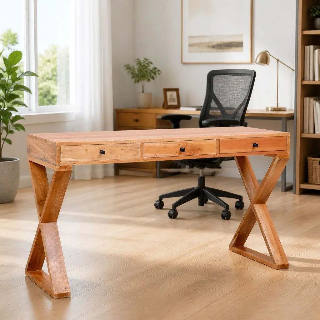 Solid Mahogany Wood Computer Desk