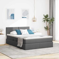 LED Storage Bed Dimensions: 137x190cm with Integrated Mattress
