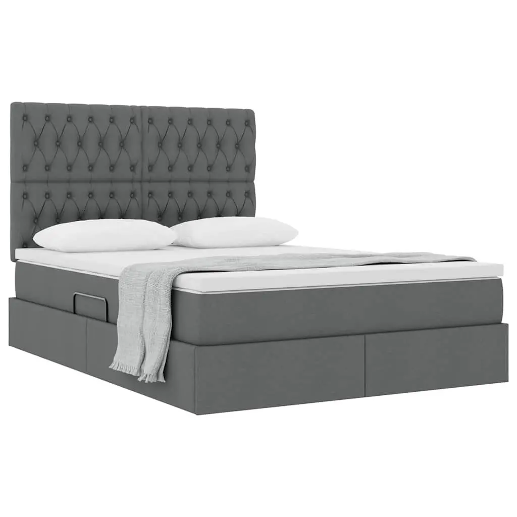 Storage Bed with Headboard for Bedroom 153x203cm