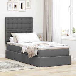 Specifications for Dark Grey Storage Bed with LED Lighting