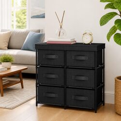 Storage Cabinet with 6 Fabric Drawers, Dimensions: 55 x 29 x 55 cm