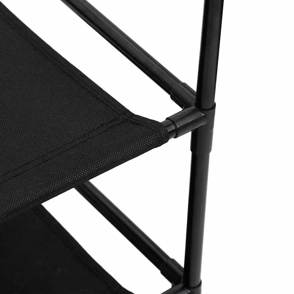 Storage Cabinet for Home Black 6 Drawer Fabric Organiser Steel Frame Unit
