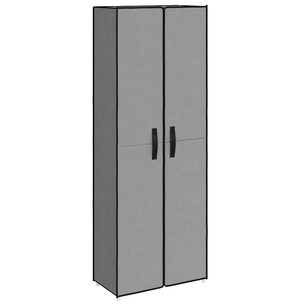 Shoe Organiser Rack 10-Tier Grey Non-Woven Fabric Cover Steel Frame for Closet Storage