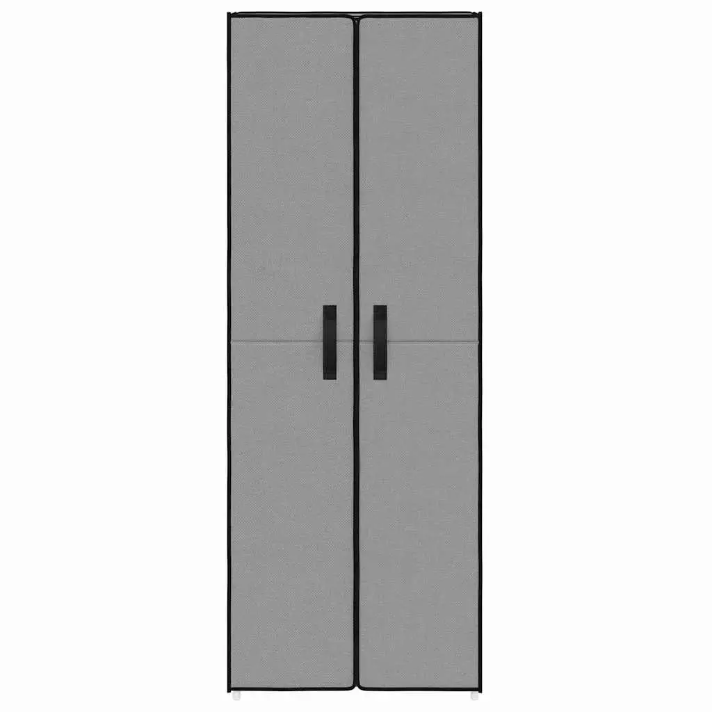 Shoe Organiser Rack 10-Tier Grey Non-Woven Fabric Cover Steel Frame for Closet Storage
