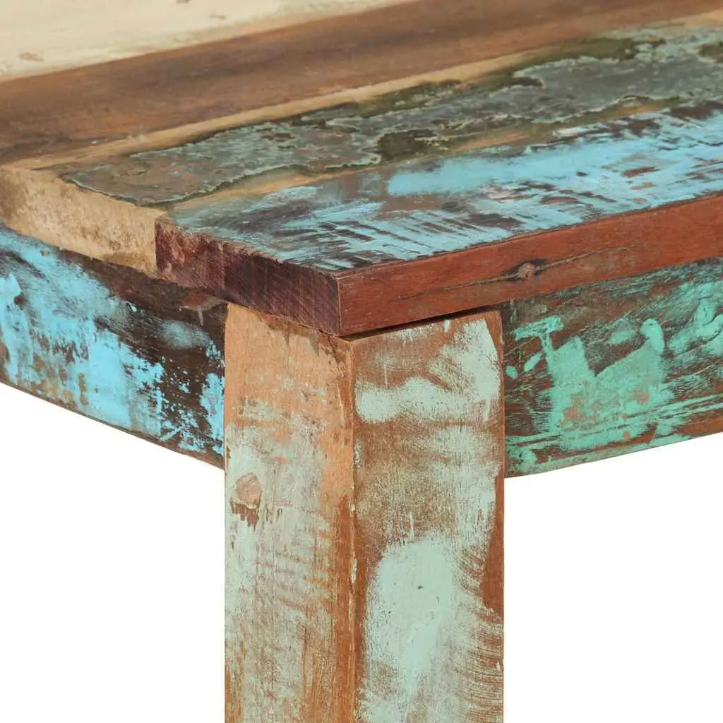 Dining Table 82x80x76 cm Handmade Solid Reclaimed Wood Rustic Kitchen Furniture