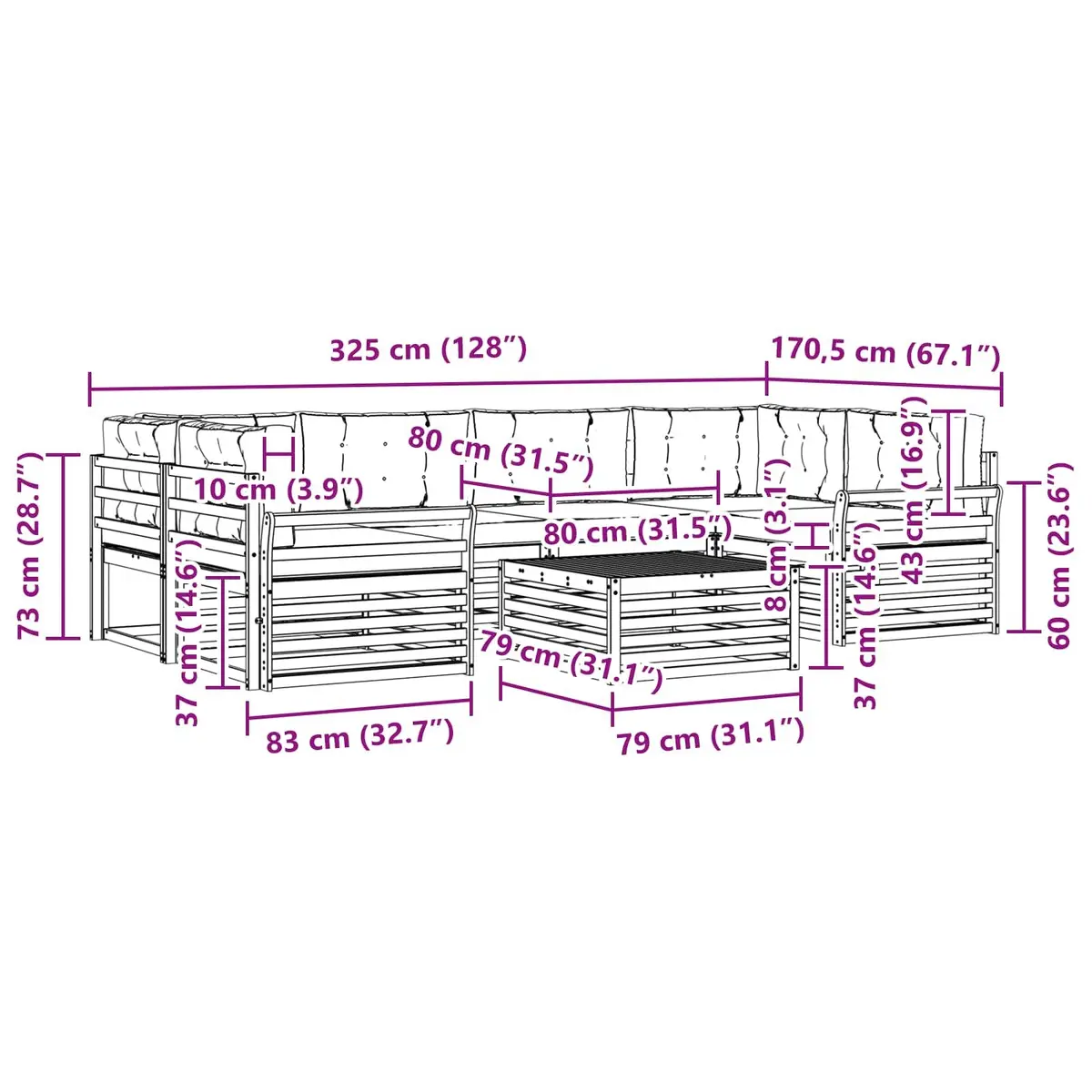 7-Piece Outdoor Sofa Set
