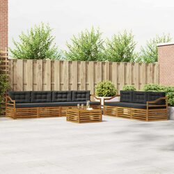 8 Piece Outdoor Sofa Set: Solid Acacia, Weather-Resistant