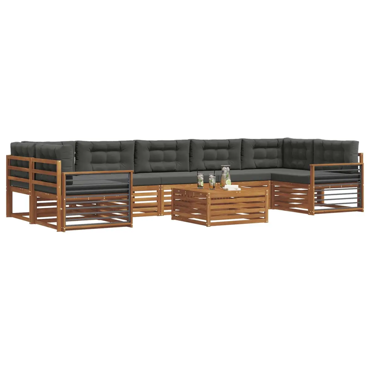 Outdoor Sofa Set 8 Pieces, Acacia Wood
