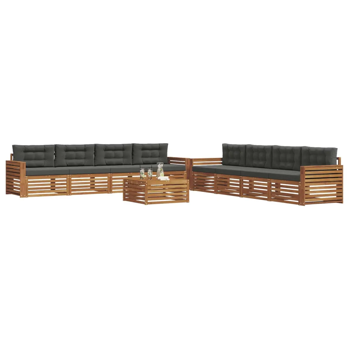 9-Piece Outdoor Sofa Set in Anthracite