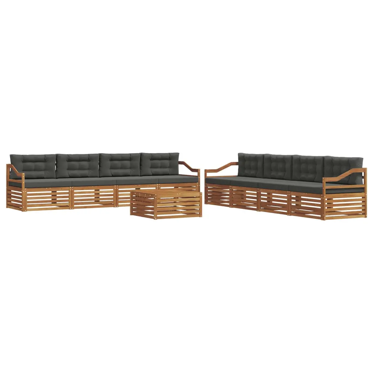 9-Piece Outdoor Sofa Set with Solid Acacia Frame