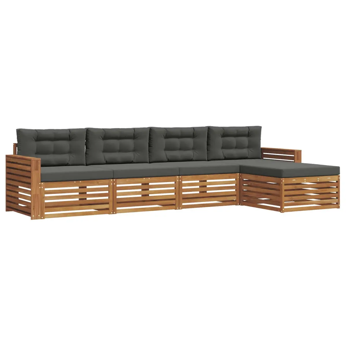Outdoor Sofa Set 5 Pieces Garden Furniture Modular Seating with Cushions