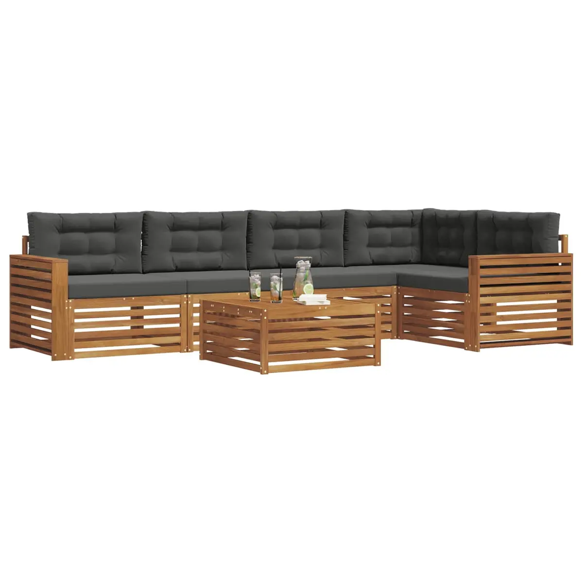 6 Piece Modular Outdoor Sofa Set
