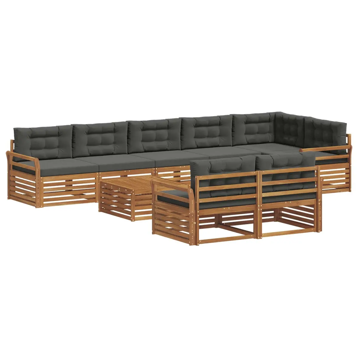 9-Piece Outdoor Sofa Set with Cushions
