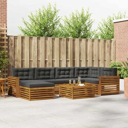 Outdoor Sofa Set 7 Piece Acacia Wood Garden Furniture with Cushions Lounge
