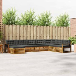 Outdoor Sofa Set Specifications: 8 Pieces, Acacia Wood
