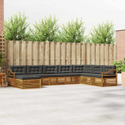 8-Piece Modular Outdoor Sofa Set - Natural Anthracite