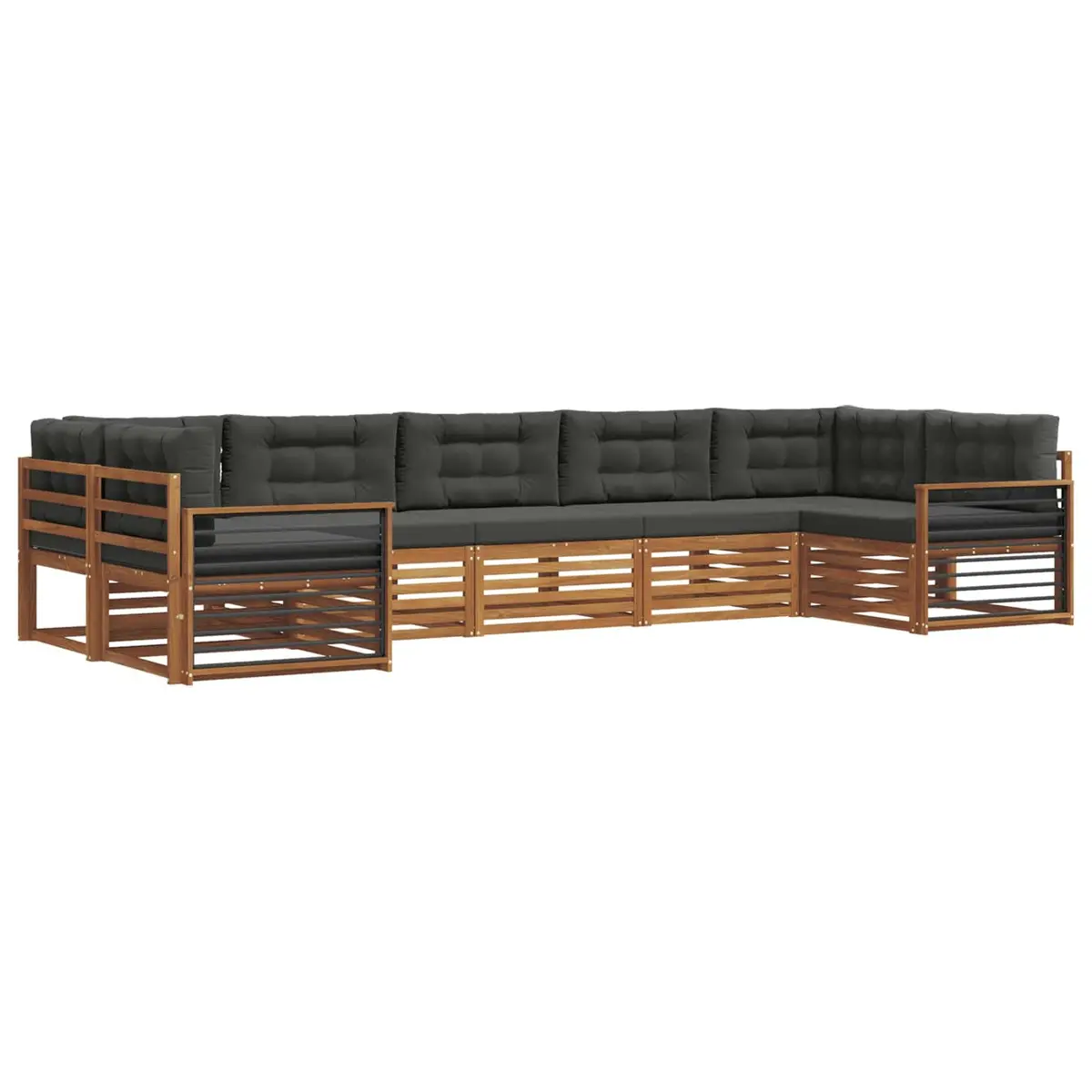 Outdoor Sectional Sofa Set 7 Pieces Garden Patio Furniture Modular Lounge