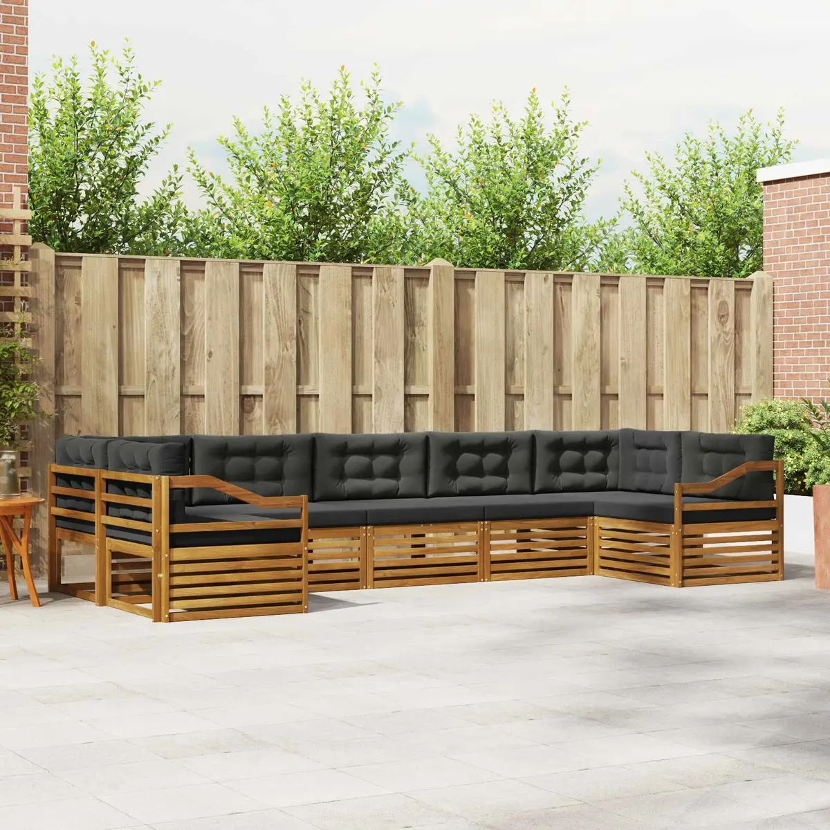 Outdoor Sectional Sofa Set 7 Pieces Modular Garden Patio Furniture Lounge