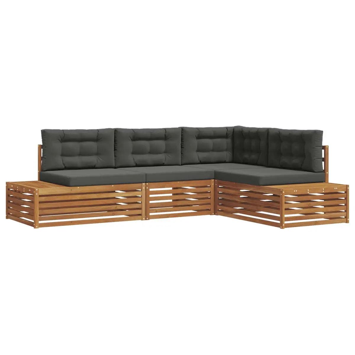 Outdoor Sofa Set Modular Lounge Garden Patio Furniture 5 Piece Brown