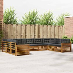 9 pcs Outdoor Sofa Set in Solid Acacia Wood