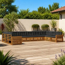 Specifications of 6-Piece Natural Anthracite Sofa Set