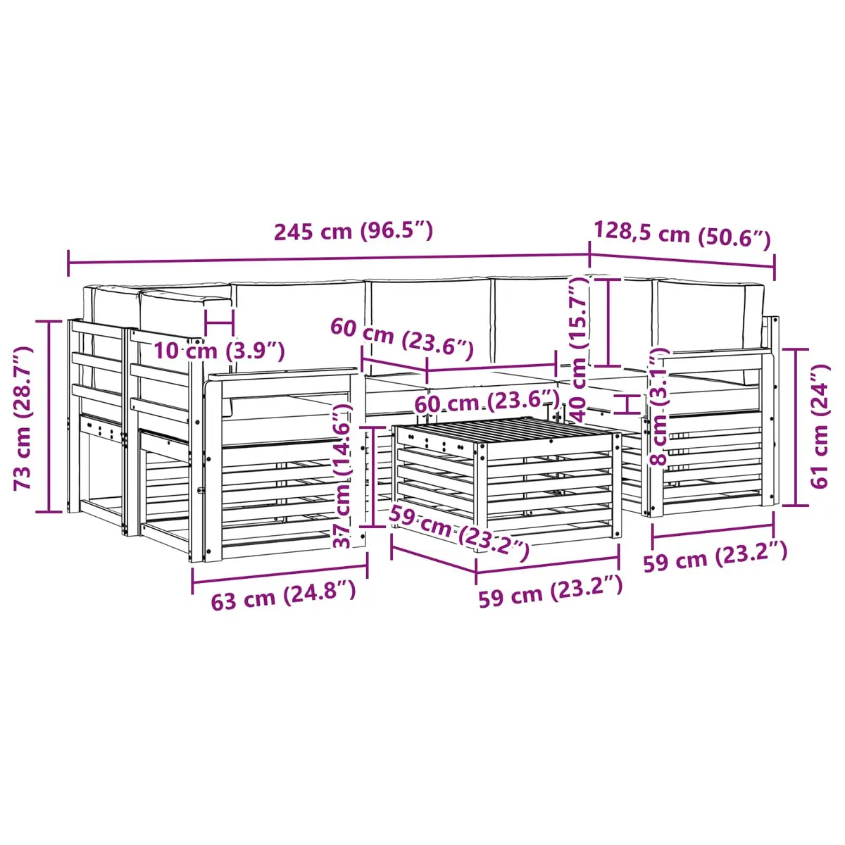 7-Piece Outdoor Sofa Set
