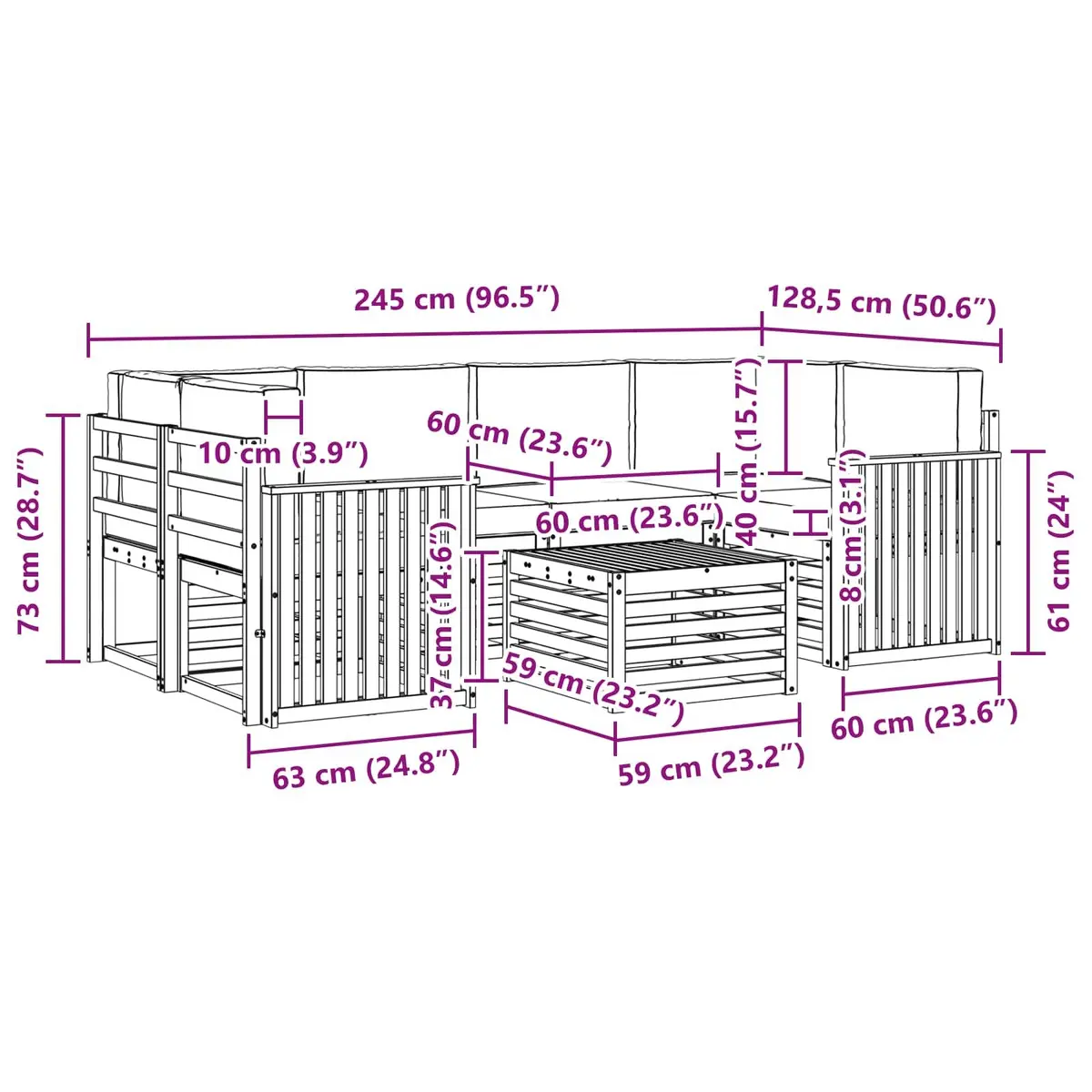 7-Piece Outdoor Sofa Set