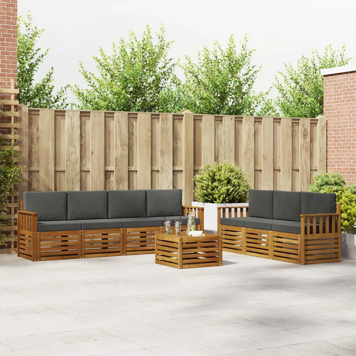 8 Piece Modular Outdoor Furniture Set