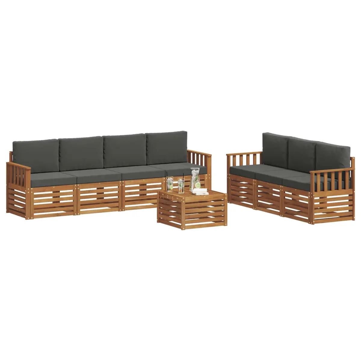8 Piece Modular Outdoor Furniture Set