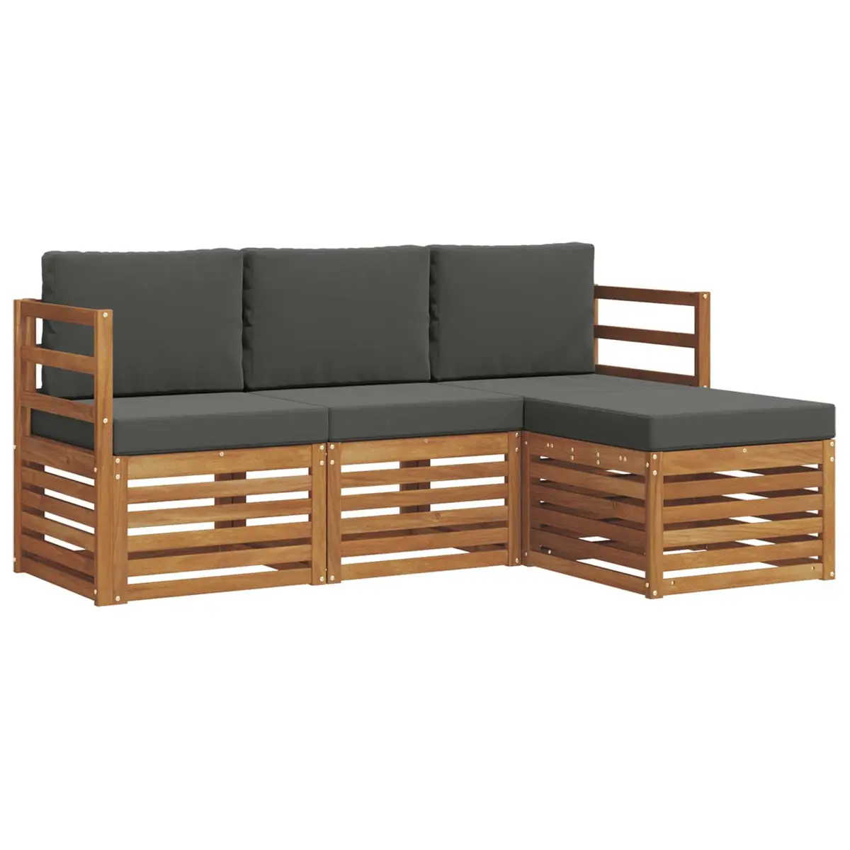 Outdoor Sofa Set Garden Use 4 Piece Natural Anthracite Cushion Modular