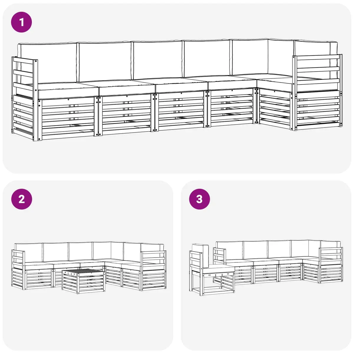 Modular 6-Piece Sofa Set