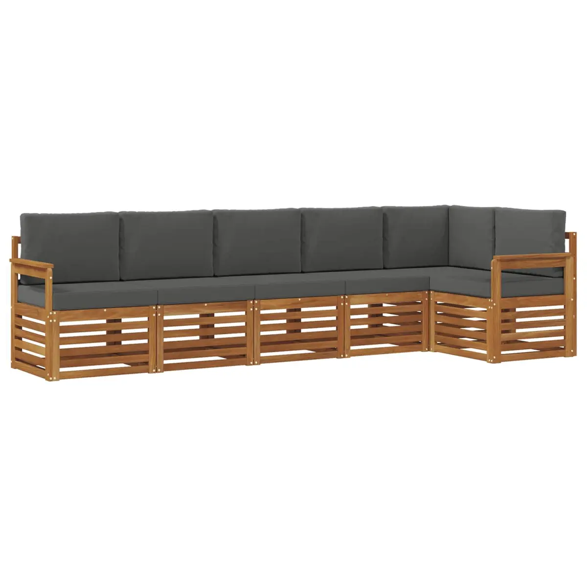 6-Piece Outdoor Sofa Set with Acacia Frame