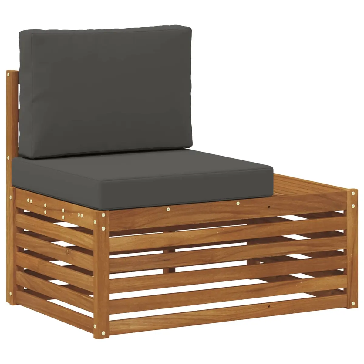 Outdoor Sectional Sofa Set Garden Patio Furniture Natural Wood 59 x 59 x 37 cm