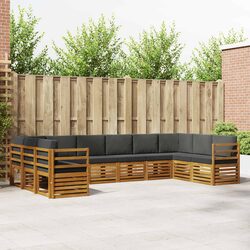 Modular Outdoor Sofa Set: 10 Pieces of Solid Acacia Wood