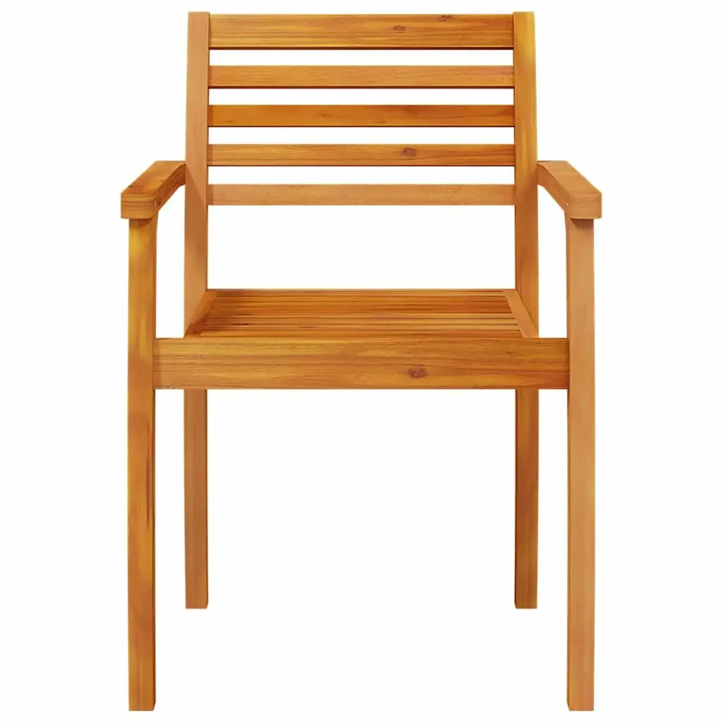 7 Piece Acacia Wood Patio Dining Set Rustic Garden Furniture Table and Chairs for Outdoor Use
