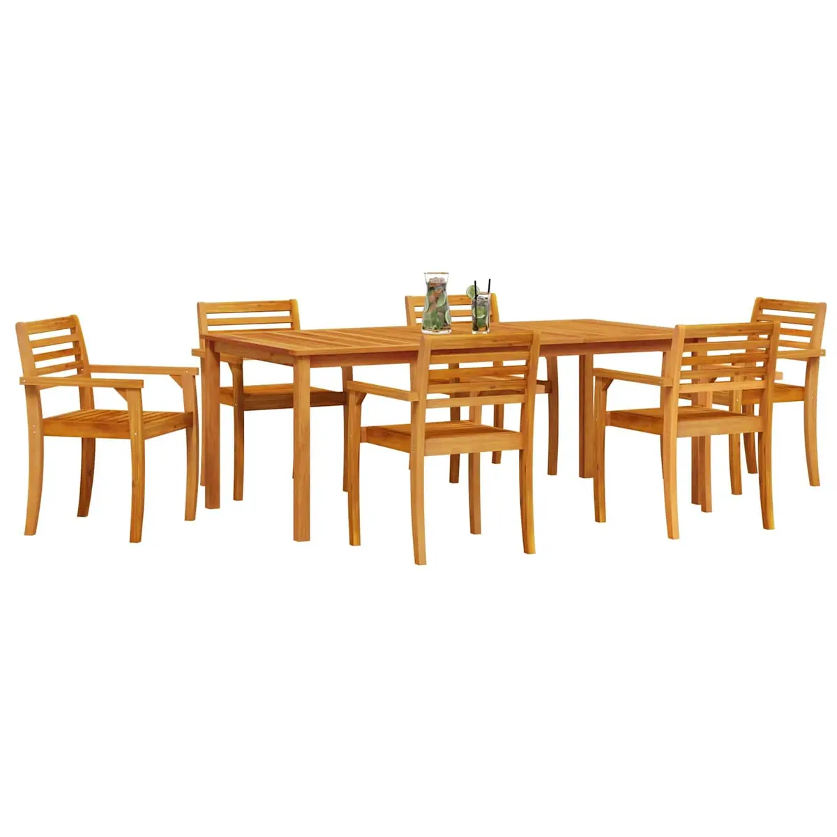 7-Piece Acacia Wood Dining Set